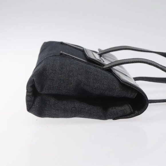 BVLGARI Logo Mania Shoulder Bag Canvas Black Silver - Picture 3 of 16